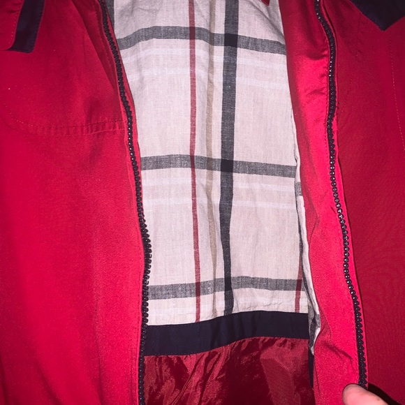1 Madison Red Lined Coat with Lined Hood, Size Med - Picture 2 of 5